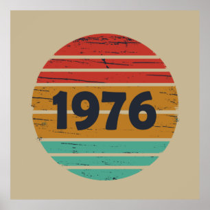 Geburtstagsgeschenk zum 50. für 1976 Geborene Poster