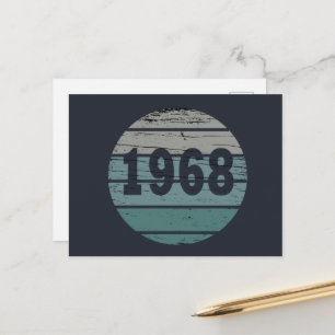 Geburtstagsgeschenk zum Jahrgang 1968 Feiertagspostkarte