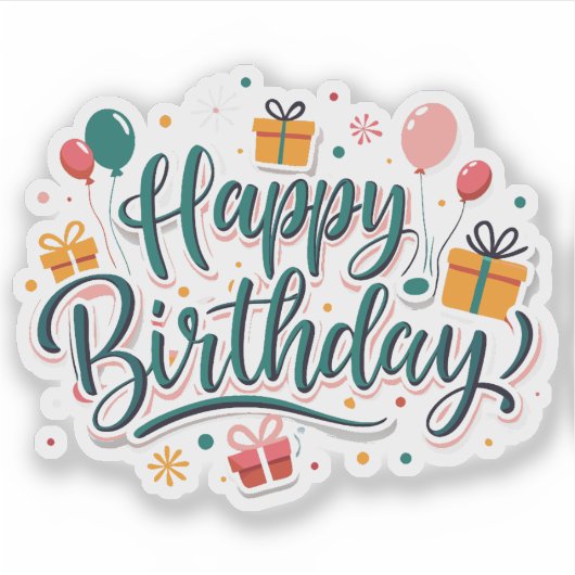 Geburtstagsgeschenke Aufkleber (Vorderseite)