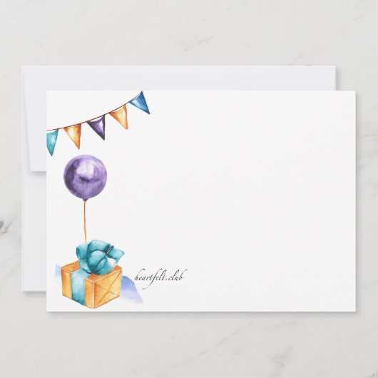 Geburtstagsgeschenke Einladung (Rückseite)