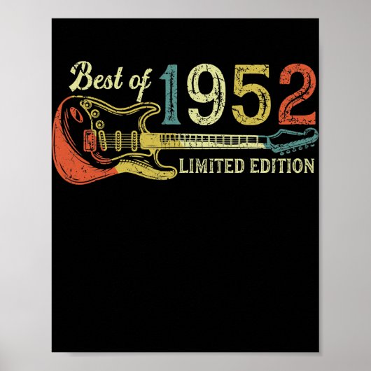 Geburtstagsgeschenke für Männer Guitar Lover Poster (Vorne)