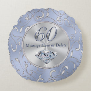 Geburtstagsgeschenke für sie, Geschenk zum 60. Geb Rundes Kissen