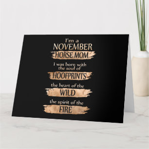 Geburtstagsgeschenke   Ich bin eine November-Pferd Karte