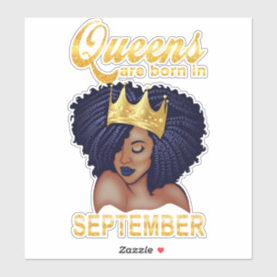 Geburtstagsgeschenke  Im September sind Queens Geb Aufkleber