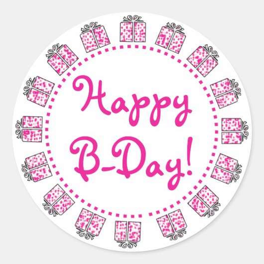 Geburtstagsgeschenke Labels Runder Aufkleber (Vorderseite)