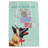 Geburtstagsgeschenke Malinois Mittlere Geschenktüte (Vorderseite)