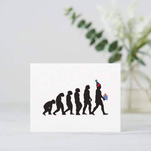 Geburtstagsgeschenke, Pary-Evolution! Postkarte (Stehend Vorderseite)
