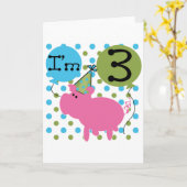 Geburtstagsgeschenke und Geschenke für das Schwein Karte (Gelbe Blume)