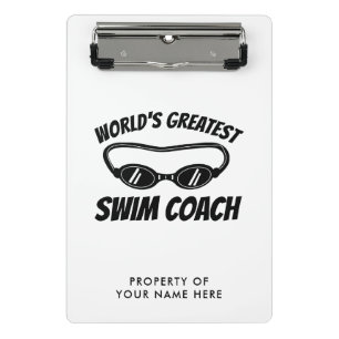 Geburtstagsgeschenkidee für den besten Schwimmtrai Mini Klemmbrett