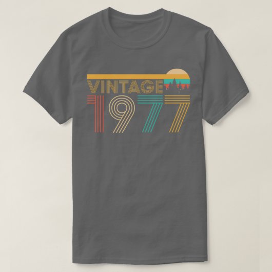 Geburtstagsgeschenkidee Vintag 1977 T-Shirt (Design vorne)
