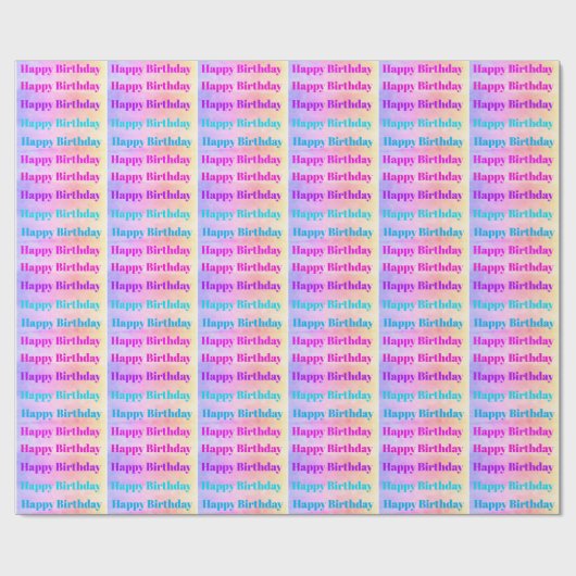 Geburtstagsgeschenkpapier Geschenkpapier (Flach)