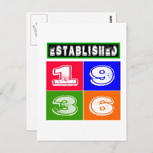 Geburtstagsgeschmacksmuster 1936 postkarte (Vorne/Hinten)