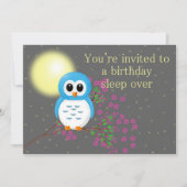 Geburtstagsgeschwür mit Eule Karte (Vorderseite)