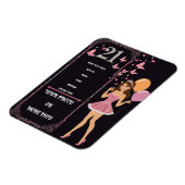 Geburtstagsgestaltung mit Optionen für personalisi Magnet (Linke Seite)