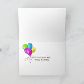 Geburtstagsgetränk aus Glas Karte (Innenseite)