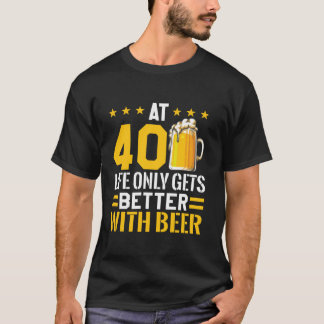 Geburtstagsgetränk Bier 40. Geburtstag Crew Happy  T-Shirt