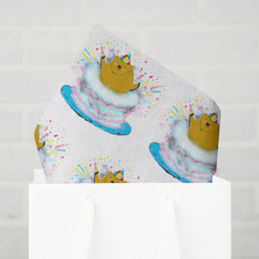 Geburtstagsgeweih Seidenpapier (Geschenktüte)