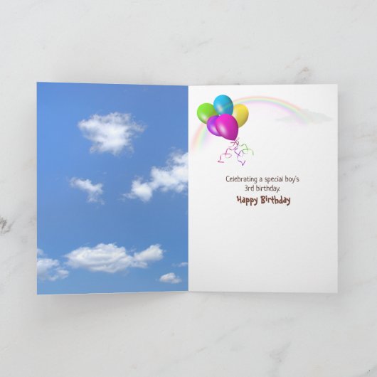 Geburtstagsgiraffe in Graskarte Karte (Innenseite)