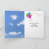 Geburtstagsgiraffe in Graskarte Karte (Innenseite)