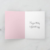 Geburtstagsgirly Rosa Schmetterling Karte (Innenseite)