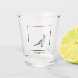 Geburtstagsglas, Geburtstagsfasan, Vogel  Schnapsglas