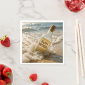 Geburtstagsglückwunsch in einer Flasche Serviette (Beispiel)
