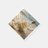 Geburtstagsglückwunsch in einer Flasche Serviette (Ecke)