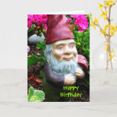 Geburtstagsgnome Geburtstagskarte Karte (Gelbe Blume)
