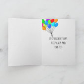 Geburtstagsgolfball im Gras Karte (Innenseite)