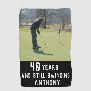Geburtstagsgolfer Lustig 40. Geburtstag glückliche Golfhandtuch