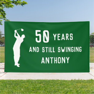 Geburtstagsgolfer Lustig 50. Geburtstag Vater Par Banner