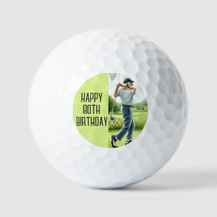 Geburtstagsgolfer Lustig 80. Geburtstag glückliche Golfball
