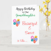 Geburtstagsgrandtochter Hübsche Blume Karte (Gelbe Blume)