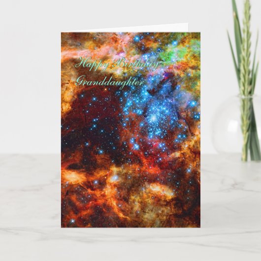 Geburtstagsgrandtochter - R136, Tarantula Nebula Karte (Vorderseite)