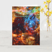 Geburtstagsgrandtochter - R136, Tarantula Nebula Karte (Gelbe Blume)