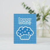 Geburtstagsgrauer Kuchen Postkarte (Stehend Vorderseite)