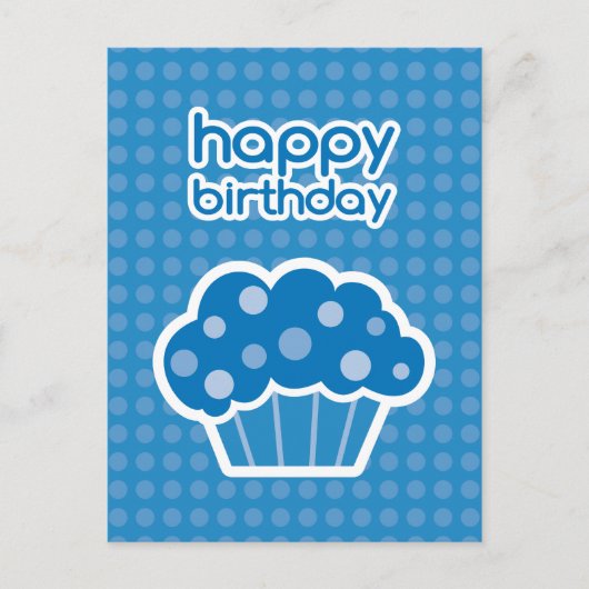 Geburtstagsgrauer Kuchen Postkarte (Vorderseite)