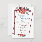 Geburtstagsgrün der Mama Karte (Vorderseite)