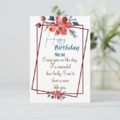 Geburtstagsgrün der Mama Karte (Stehend Vorderseite)