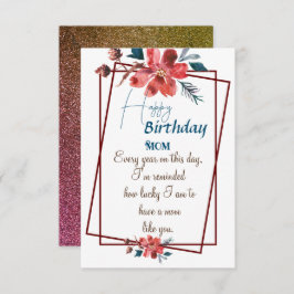 Geburtstagsgrün der Mama Karte