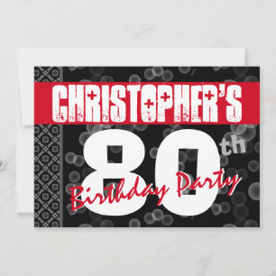 Geburtstagsgrunge Text für ihn A01 Einladung