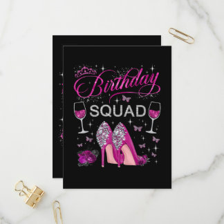 Geburtstagsgruppe Schmetterlinge Einladungspostkarte