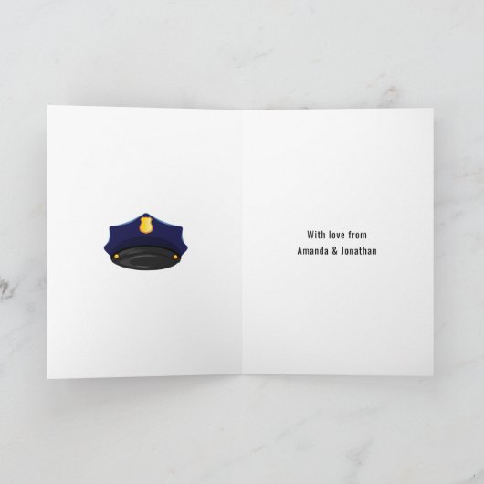 Geburtstagsgruß der Polizei Karte (Innenseite)