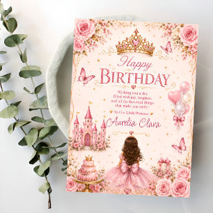 Geburtstagsgruß für die rosa Prinzessin Karte