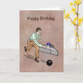 Geburtstagsgruß für Golfer, individuell anpassbar Karte (Gelbe Blume)