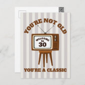 Geburtstagsgruß Spaß Retro Vintages Fernsehen Postkarte (Vorne/Hinten)