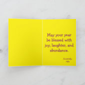 Geburtstagsgrüße afrikanische Mädchen Feiertagskarte (Innenseite)