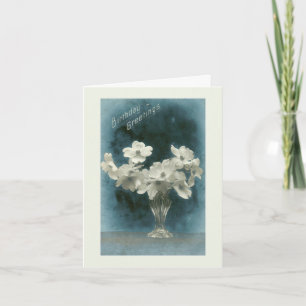 Geburtstagsgrüße Hübsche Vintage Dogwood Bouquet Karte