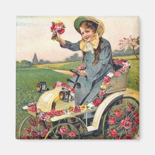 Geburtstagsgrüße im Vintage-Stil Magnet