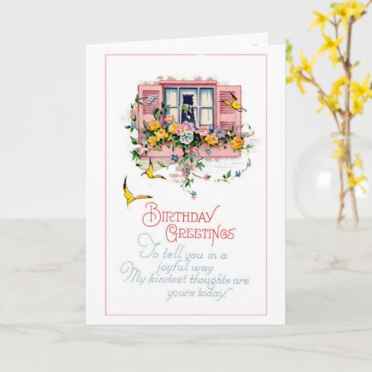 Geburtstagsgrüße Karte (Gelbe Blume)